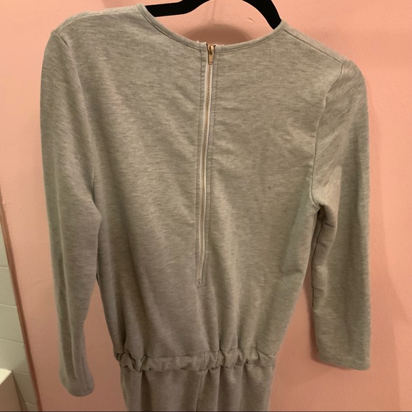 NWOT Fashion Nova Grey Sweats Jumpsuit w/ Slits - Picture 8 of 8